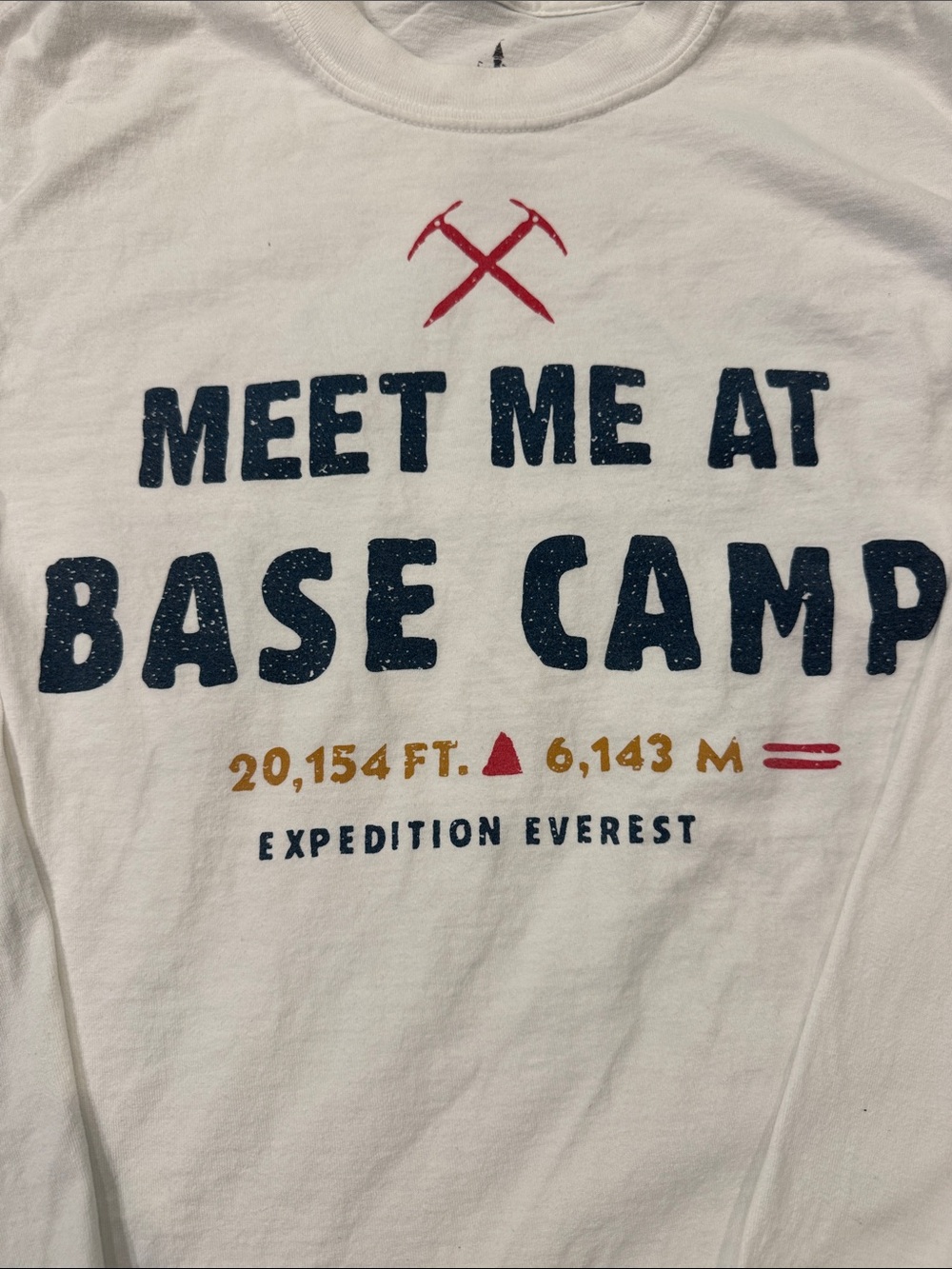Disney Parks Meet Me At Base Camp Long Sleeve Graphic Tee Size Small UNISEX - Picture 2 of 6